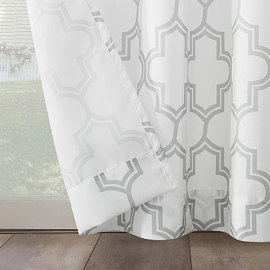 Sun Zero Ria Trellis Indoor/Outdoor Fade Resistant Curtain Panel