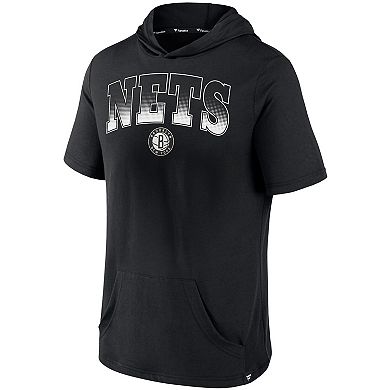 Men's Fanatics Branded Black Brooklyn Nets Guard The Rim Hoodie T-Shirt