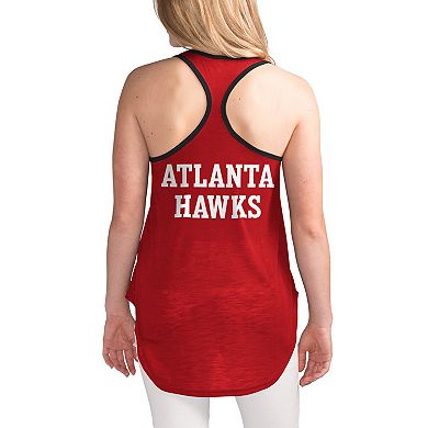 Women's G-III Sports by Carl Banks Red Atlanta Hawks Showdown Scoop-Neck Racerback Tank Top