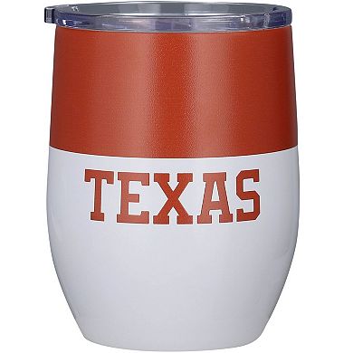 Texas Longhorns 16oz. Colorblock Stainless Steel Curved Tumbler