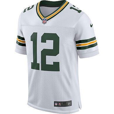 Men's Nike Aaron Rodgers White Green Bay Packers Classic Elite Player Jersey
