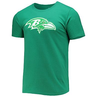 Men's Fanatics Branded Lamar Jackson Green Baltimore Ravens St. Patrick's Day Icon Player T-Shirt