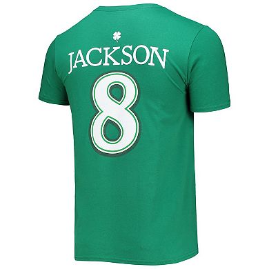 Men's Fanatics Branded Lamar Jackson Green Baltimore Ravens St. Patrick's Day Icon Player T-Shirt