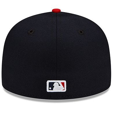 Men's New Era Navy/Red Cleveland Guardians Authentic Collection On-Field 59FIFTY Fitted Hat