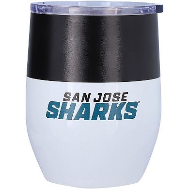 San Jose Sharks 16oz. Colorblock Stainless Steel Curved Tumbler