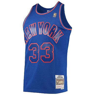 Men's Mitchell & Ness Patrick Ewing Blue New York Knicks 1996-97 Hardwood Classics Swingman Jersey