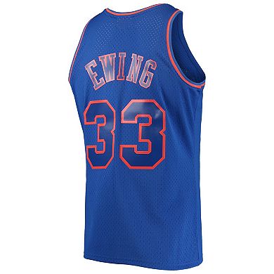 Men's Mitchell & Ness Patrick Ewing Blue New York Knicks 1996-97 Hardwood Classics Swingman Jersey