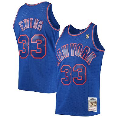 Men's Mitchell & Ness Patrick Ewing Blue New York Knicks 1996-97 Hardwood Classics Swingman Jersey