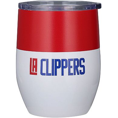LA Clippers 16oz. Colorblock Stainless Steel Curved Tumbler