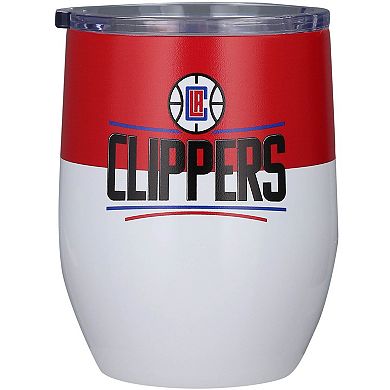 LA Clippers 16oz. Colorblock Stainless Steel Curved Tumbler