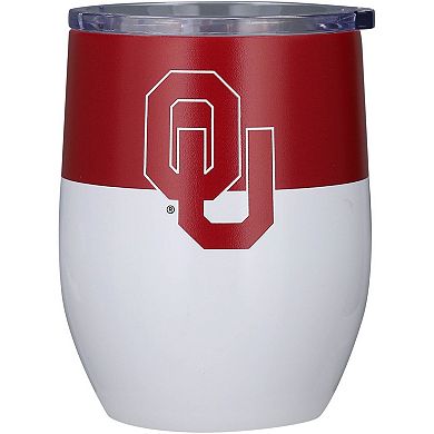 Oklahoma Sooners 16oz. Colorblock Stainless Steel Curved Tumbler