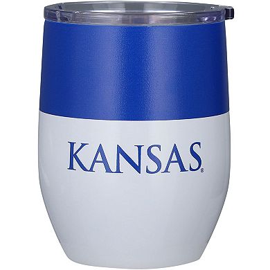 Kansas Jayhawks 16oz. Colorblock Stainless Steel Curved Tumbler