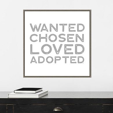 Amanti Art Adoption Sentiments IV Framed Wall Art