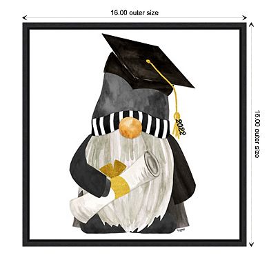 Amanti Art Graduation Gnome I Framed Wall Art