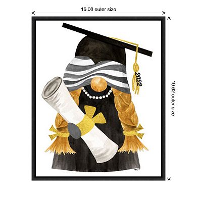 Amanti Art Graduation Gnome II Framed Wall Art