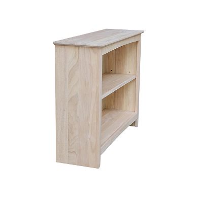 International Concepts Shaker Unfinished 2-Shelf Bookcase