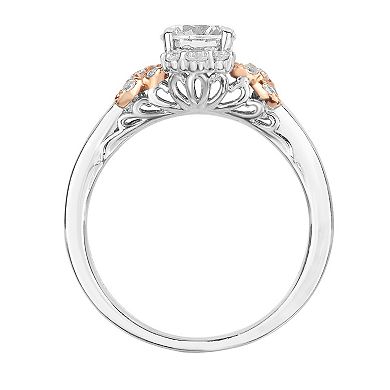 Two Tone 14k Gold 1 Carat T.W. Diamond Engagement Ring