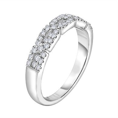 14k White Gold 5/8 Carat T.W. Diamond Fashion Ring