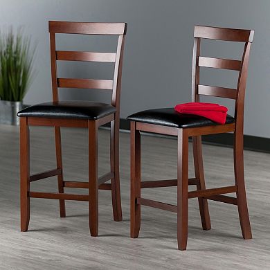 Winsome Simone Ladder Back Counter Stool 2-piece Set