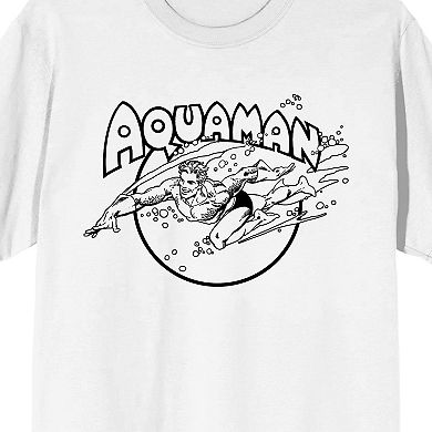 Men's Aquaman Superhero Dive Tee