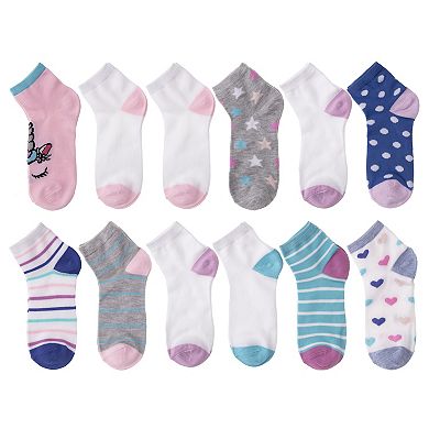 Girls SO® 10+2-Pack Ankle Socks