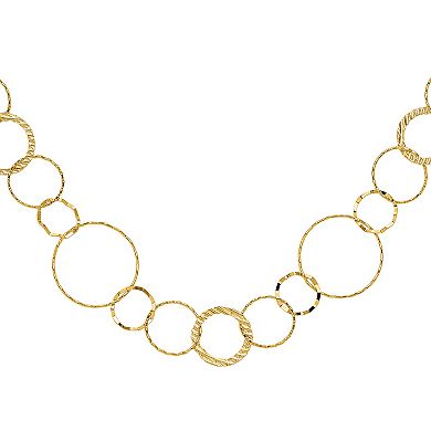14k Gold Circle Chain Necklace