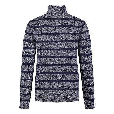 Boys 4-20 IZOD Striped Marled 1/4-Button Sweater