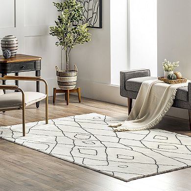 nuLOOM Moroccan Trellis Washable Shag Area Rug