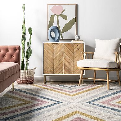 nuLOOM Neveah Contemporary Chevron Rug
