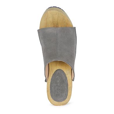 Rag & Co Jarrah Women's Suede Heeled Clogs