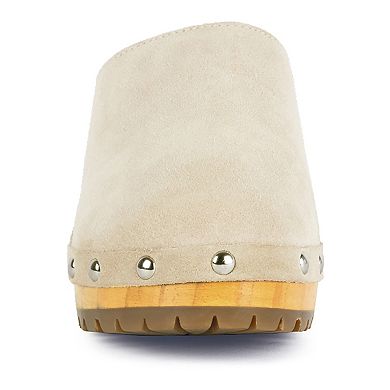 Rag & Co Cedrus Women's Suede Heeled Clogs