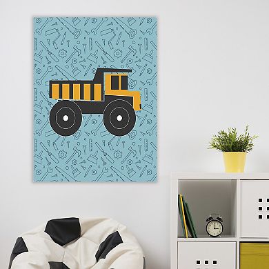 COURTSIDE MARKET Dump Truck Canvas Wall Art