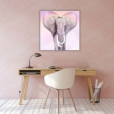 Courtside Market Pink Elephant I Canvas Art Wall Decor