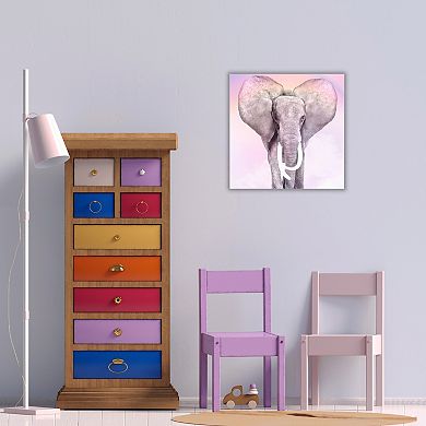 Courtside Market Pink Elephant I Canvas Art Wall Decor