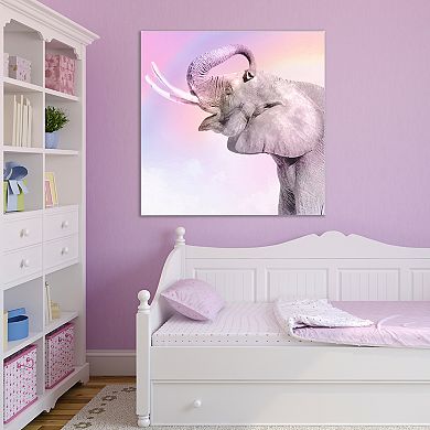 Courtside Market Pink Elephant II Canvas Art Wall Decor