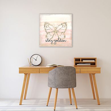 Courtside Market Stay Golden Butterfly I Canvas Art Wall Decor