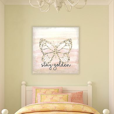 Courtside Market Stay Golden Butterfly I Canvas Art Wall Decor