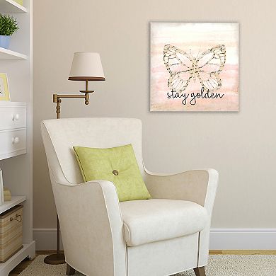 Courtside Market Stay Golden Butterfly I Canvas Art Wall Decor