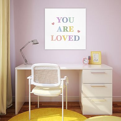 Courtside Market You Are Loved Pastel Canvas Art Wall Decor