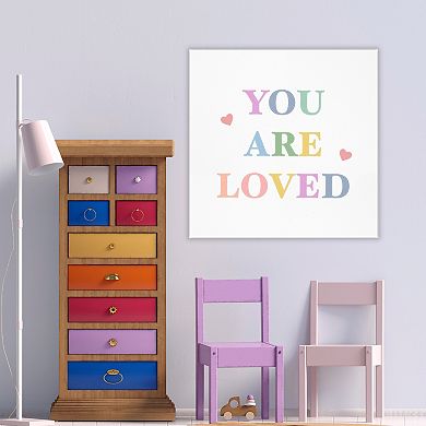 Courtside Market You Are Loved Pastel Canvas Art Wall Decor