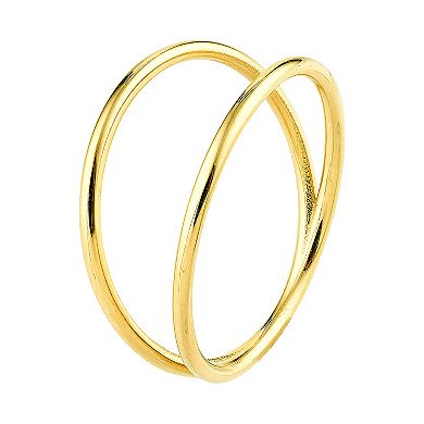 14k Gold Double Row Wire Ring