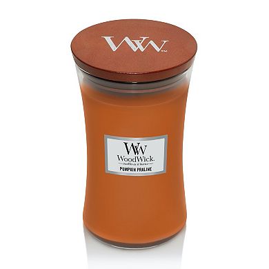 WoodWick Pumpkin Praline Large Hourglass Candle Jar