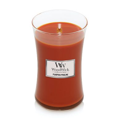 WoodWick Pumpkin Praline Large Hourglass Candle Jar