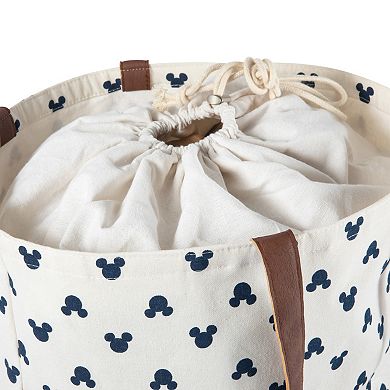Disney's Mickey Mouse Silhouette Coronado Canvas & Willow Basket Tote by Picnic Time