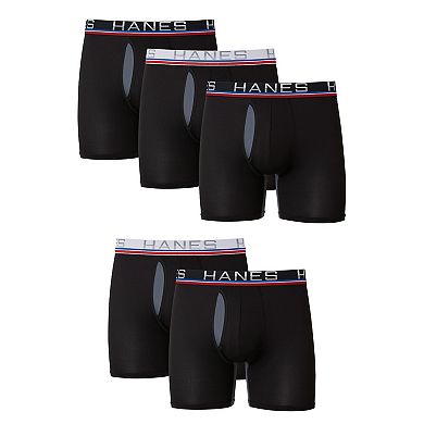 Men's Hanes Sport™ X-Temp® 4-pack + 1 Bonus Total Support Pouch™ Boxer Briefs