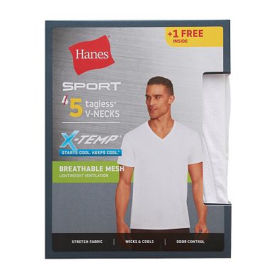 Men's Hanes Ultimate® 4 + 1 Bonus Pack X-Temp™ Mesh V-neck Tees