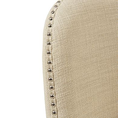 Madison Park Heyes Upholstered Counter Stool with 360 Degree Swivel Seat