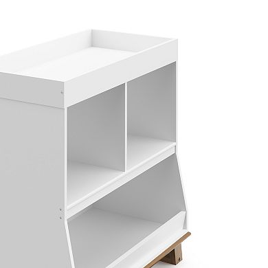 Storkcraft Modern Changing Table with Storage and Removable Topper