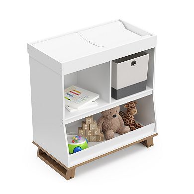 Storkcraft Modern Changing Table with Storage and Removable Topper