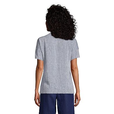 Women's Lands' End Linen Pocket Tee